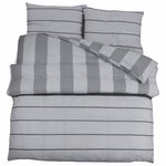 vidaXL Ensemble de housse de couette Gris 220x240 cm Coton