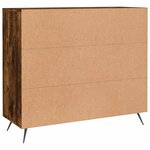 vidaXL Buffet chêne fumé 90x34x80 cm bois d'ingénierie