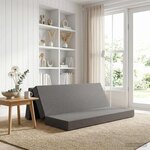 vidaXL Canapé-lit pliable 200 x 67 x 45 cm Gris clair
