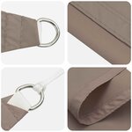 vidaXL Voile d'ombre Taupe 6 x 2 5 m 100   polyester Oxford