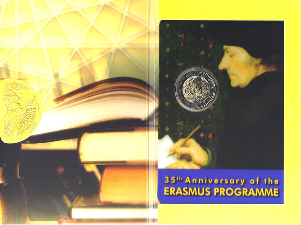 Monnaie 2 euros commémorative malte coffret bu erasmus 2022