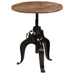 vidaXL Table de bar Bois de récupération massif 75x(76-110) cm
