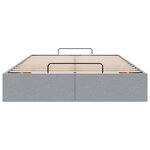 vidaXL Cadre de lit ottoman sans matelas gris clair 120x190 cm tissu