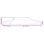 vidaXL Toit de tente de réception 3 x 6 m Anthracite