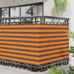 vidaXL Écran de balcon Orange et marron 110 x 600 cm Tissu Oxford