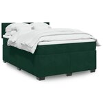 vidaXL Sommier à lattes de lit et matelas Vert foncé 160x200cm Velours