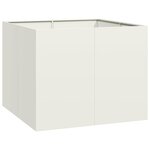 vidaXL Jardinière blanc 100x100x80 cm acier