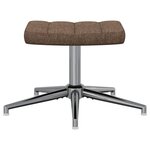 vidaXL Chaise de relaxation avec tabouret Marron Tissu