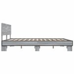 vidaXL Cadre de lit sans matelas sonoma gris 200x200 cm
