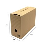 Pack and Move - Lot de 12 boites archives Taille XL - 54 x 36 x 28 cm - Caisse de stockage incluse