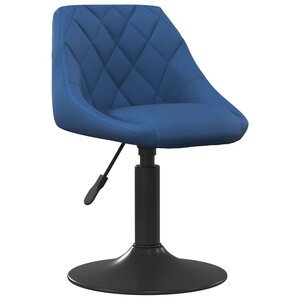 vidaXL Chaise de salle à manger Bleu Velours