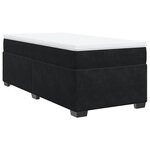 vidaXL Sommier à lattes de lit avec matelas Noir 90x190 cm Velours