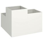 vidaXL Cache-pot de jardin Blanc 100 x 100 x 60 cm Acier