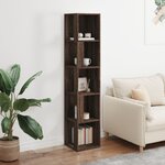 vidaXL Armoire d'angle Chêne marron 33x33x164 5 cm Bois d'ingénierie