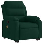 vidaXL Fauteuil inclinable Vert foncé Velours