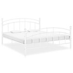 vidaXL Cadre de lit sans matelas blanc métal 160x200 cm
