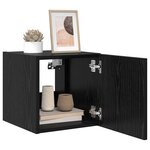 vidaXL Meuble TV mural Chêne noir 30 5 x 35 x 30 cm Bois d'ingénierie