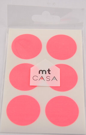 Masking Tape MT Casa Seal Sticker rond en washi shocking red