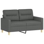 vidaXL Ensemble de canapés 3 Pièces avec coussins Gris foncé Tissu