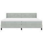 Lit à ressort avec matelas vidaXL Gris clair 200x200 cm Velours
