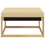 vidaXL Pouf d'Extérieur Bois d'acacia massif et Textilène Blanc