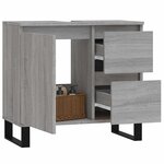 vidaXL Armoire de bain sonoma gris 65x33x60 cm bois d'ingénierie
