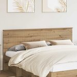 vidaXL Tête de lit Chêne artisanal 180 cm Bois d'ingénierie