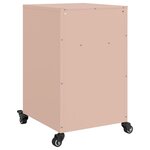 vidaXL Tables de chevet 2 Pièces rose 36x39x59 cm acier