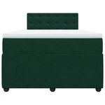 vidaXL Sommier à lattes de lit et matelas Vert foncé 120x200cm Velours