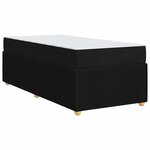 vidaXL Cadre de lit avec matelas Noir 100 x 200 cm tissu