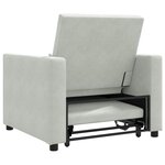 vidaXL Canapé-lit escamotable simple Gris clair 90 x 165 x 87 cm