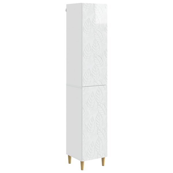 vidaXL Ensemble de Meubles 2 Pièces Blanc brillant Bois d'ingénierie
