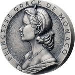Pièce de monnaie en Argent 10000 Francs g 1000 (1 Kg) Millésime 2022 PRINCESSE GRACE DE MONACO