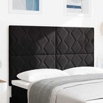 vidaXL Tête de Lit LED avec des lumières à LED Noir 144 cm Velours