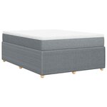 vidaXL Sommier à lattes de lit avec matelas Gris clair 140x190cm Tissu