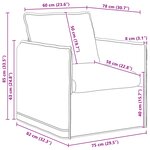 vidaXL Canapé Taupe 195 x 82 x 85 cm tissu