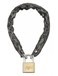 THIRARD - Chaîne acier cémenté zingué à clé Loops vélo barrières Ø 6mm 0.6m gaine PVC cadenas 45mm 2 clés - THIRARD