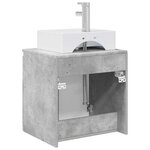 vidaXL Vanité de lavabo mural Gris béton 49 5 x 41 x 62 5 cm