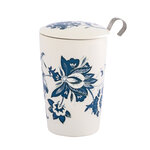 Tasse en porcelaine à double paroi avec infuseur luna blanche