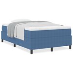 vidaXL Lit à ressorts avec matelas en bleu  120 x 200 cm  velours côtelé.