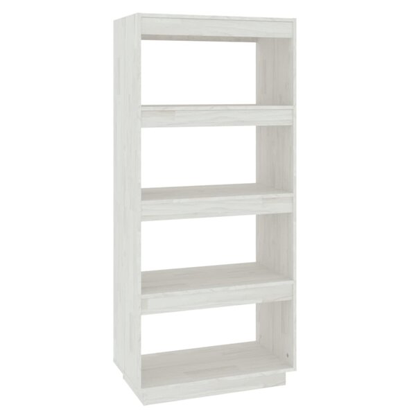vidaXL Bibliothèque/Séparateur de pièce Blanc 60x35x135 cm Pin massif