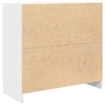 vidaXL Buffet blanc 80x35x76 cm bois d’ingénierie