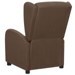 vidaXL Fauteuil inclinable électrique Marron Tissu