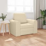 vidaXL Canapé-Lit Crème 98 x 71 x 83 cm tissu