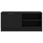 vidaXL Meuble TV Noir 80 x 35 x 36.5 cm Bois d'ingénierie