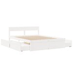 vidaXL Cadre de lit sans matelas blanc 150x200 cm bois de pin massif