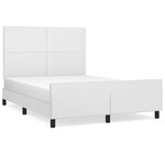 vidaXL Cadre de lit avec tête de lit Blanc 140x200 cm Similicuir
