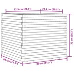 vidaXL Jardinière 80x80x72 cm bois massif douglas