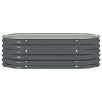 vidaXL Lit surélevé de jardin 160x80x44 cm Acier galvanisé Gris