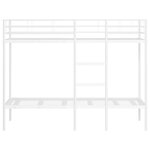 VidaXL Lit superposé sans matelas blanc 80x200 cm acier